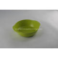 Bamboo fiber circular bowl with handle